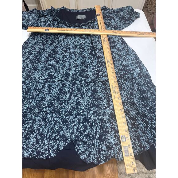 Anthropologie Short-Sleeve Keyhole Swing Women's Tunic Mini Dress Size XL Flowey - Picture 11 of 14